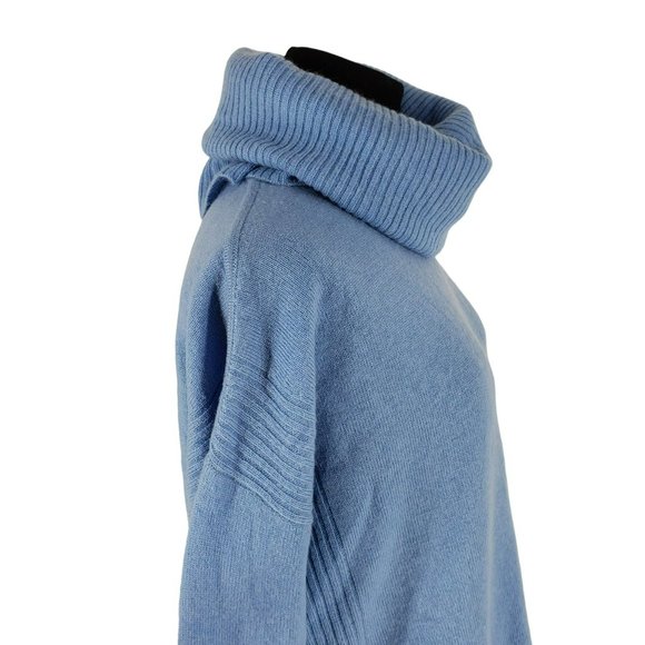 NEW Diane von Furstenberg Ahiga Sweater Light Blue Wool Cashmere Turtleneck XS - Picture 9 of 12